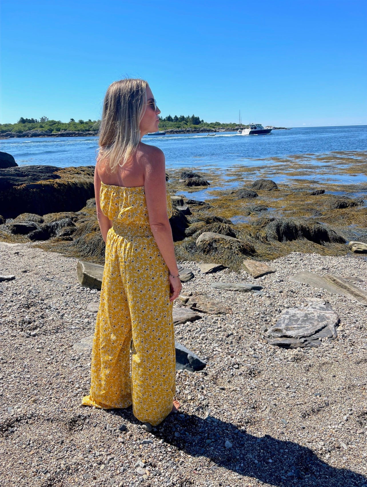 Gold Jumpsuit with Pockets